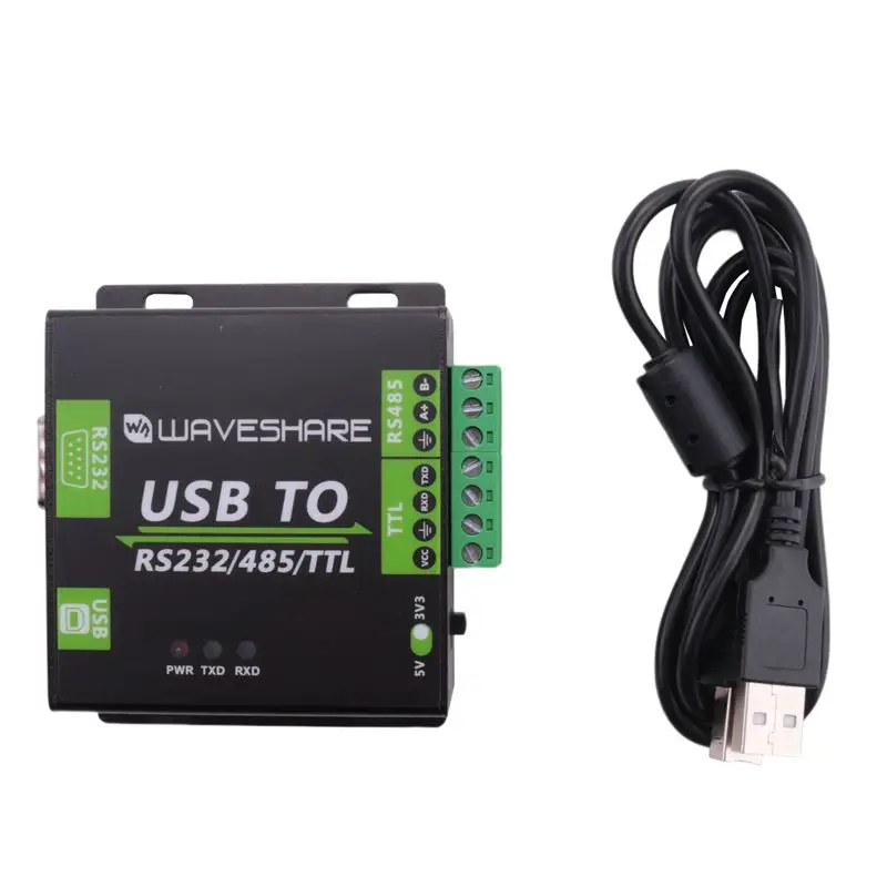 Waveshare Industrial USB TO RS232/RS485/TTL Isolated Converter With FT232RL Embedded Protection Circuits TVS Diode-ABVP