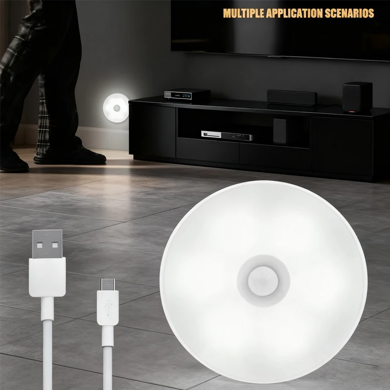 LED Night Light USB Charging Intelligent Human Induction For Bedside Cabinet Home Wardrobe Motion Sensor Light Led Lamp -------