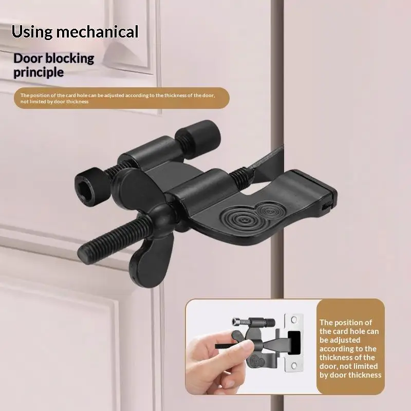 Zinc Alloy Door Security Stopper Anti Theft Anti Pry For Home Hotel Apartment Travel Safety Use