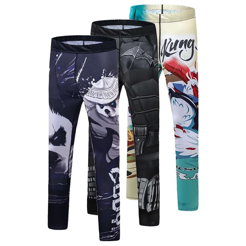 

Kid's MMA BJJ Pants Children Jiu Jitsu Muay Thai Kickboxing Trousers Boys Boxing Fighting Leggings Training Sport Running Pants