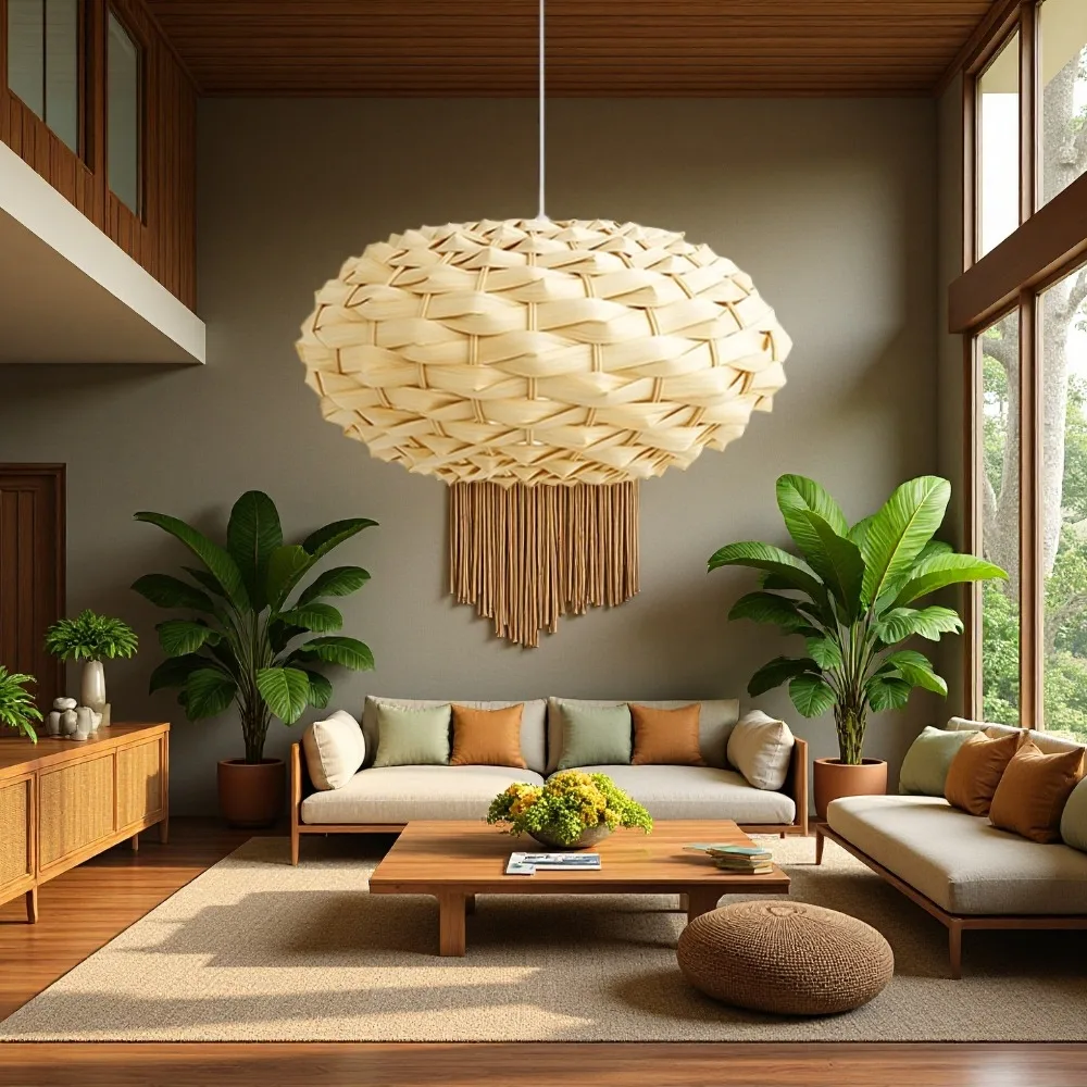 

JOYINLED 30/40 см бамбуковый подвесной светильник ручной работы плетеный потолочный светильник фермерский дом подвесной светильник для гостиной спальни ресторан
