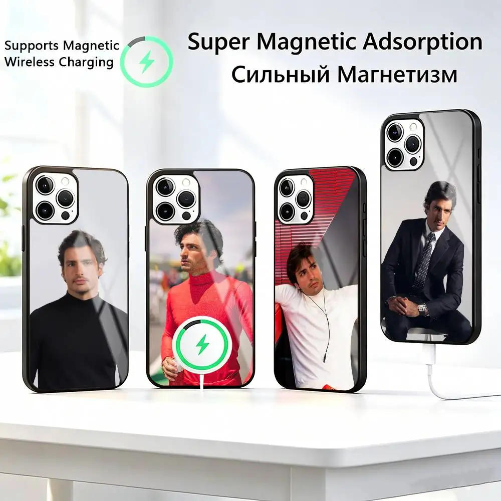 Carlos S-Sainzs  Phone Case For iPhone17,16,15,14,13,12,11 Plus,Pro Supports Magnetic Wireless Charging