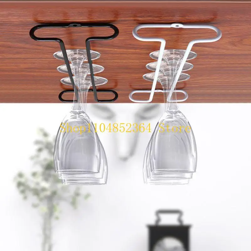 

652F Home Hanging Wine Glass Holder Goblet Rack Champagne Wine Glass Storage Holder