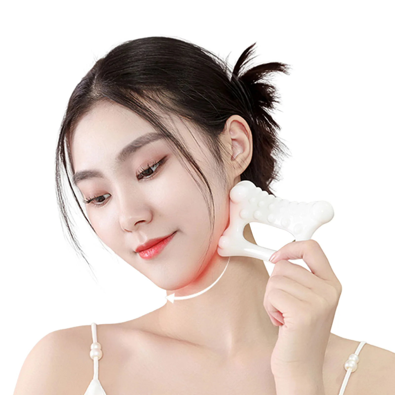 أداة تجميل Guasha من الراتنج، لوح كشط للاسترخاء لتدليك الوجه والعيون والرقبة والكتف #1