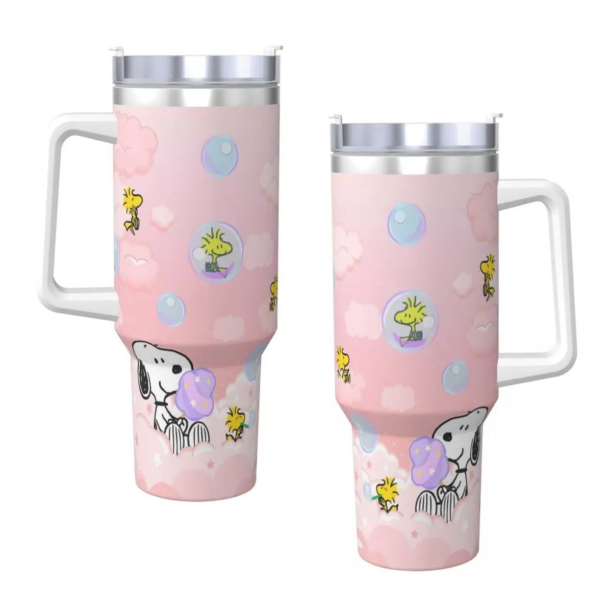 SNOOPY American Dog Stainless Steel Tumbler Travel Car Mugs Large Coffee Mug Portable Cold Drink Milk Tea Water Bottle