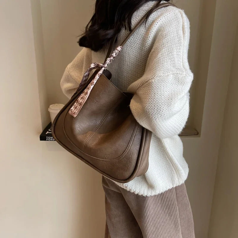 PU Zipper Tote Bags Ladies Bags on Sale 2024 High Quality Autumn Solid Wallet New Fashion High Capacity Casual  Handbag