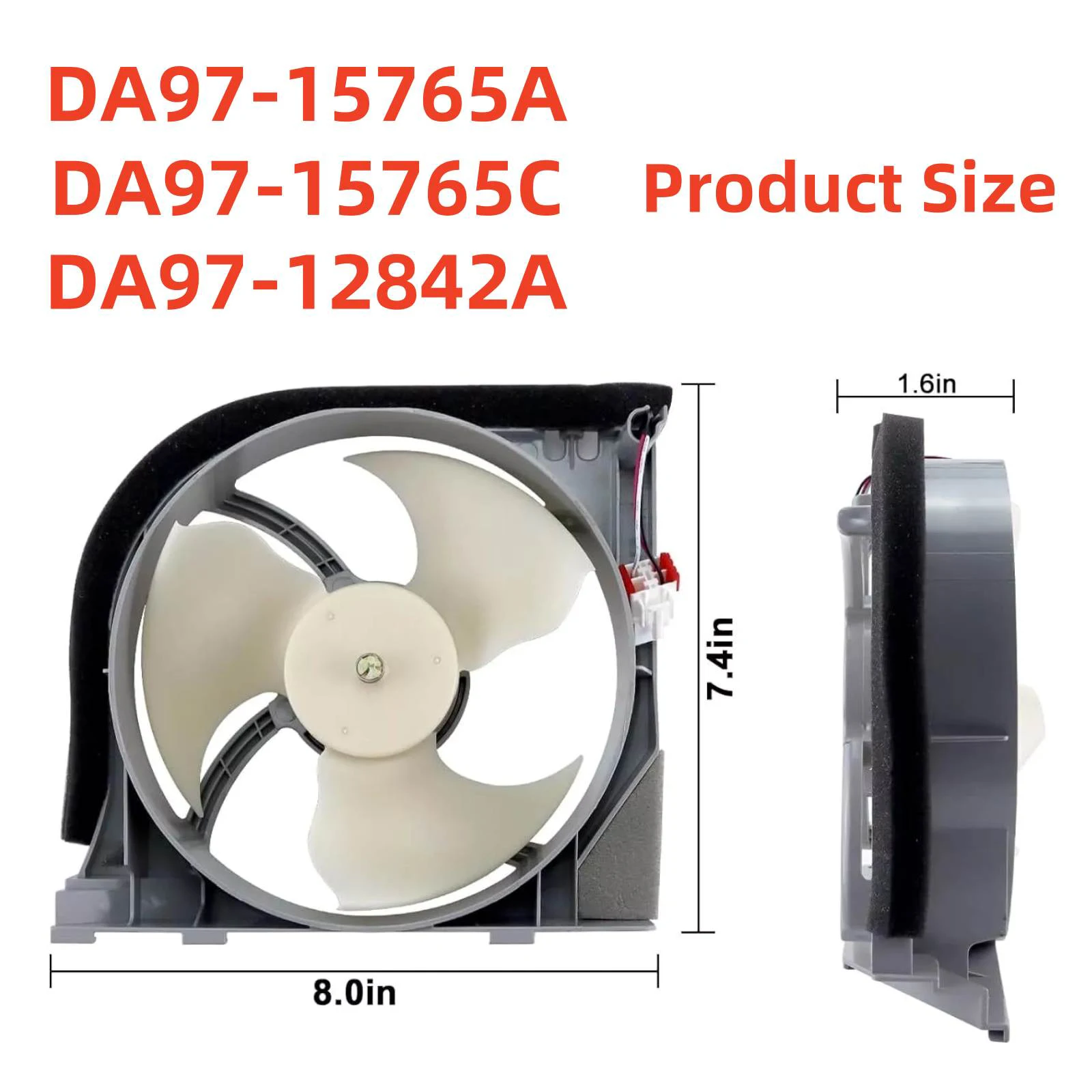 Imagem -05 - Conjunto de Motor de Ventilador Condensador de Geladeira dc 12v para Acessórios de Geladeira Samsung Da97-12842a 1pc Da9715765a Da97-15765c