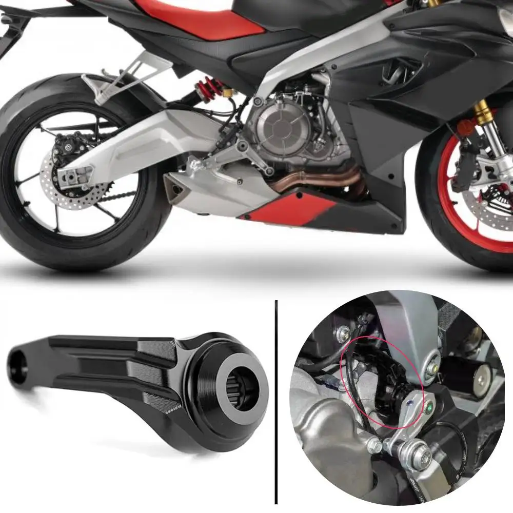 

For Aprilia RS660 2020 2021 2022 Aluminum Alloy Gear Shift Stabilizer Support Holder Black/Red Color