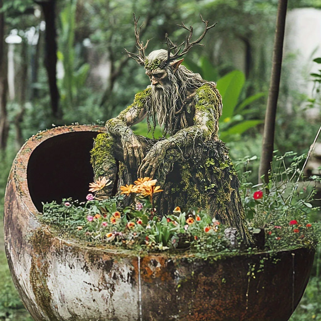 2D садовые колья, дерево, эльф, знак двора, акриловая вставка, водонепроницаемый уличный декор для газона, декоративные садовые колья, зеленый декор