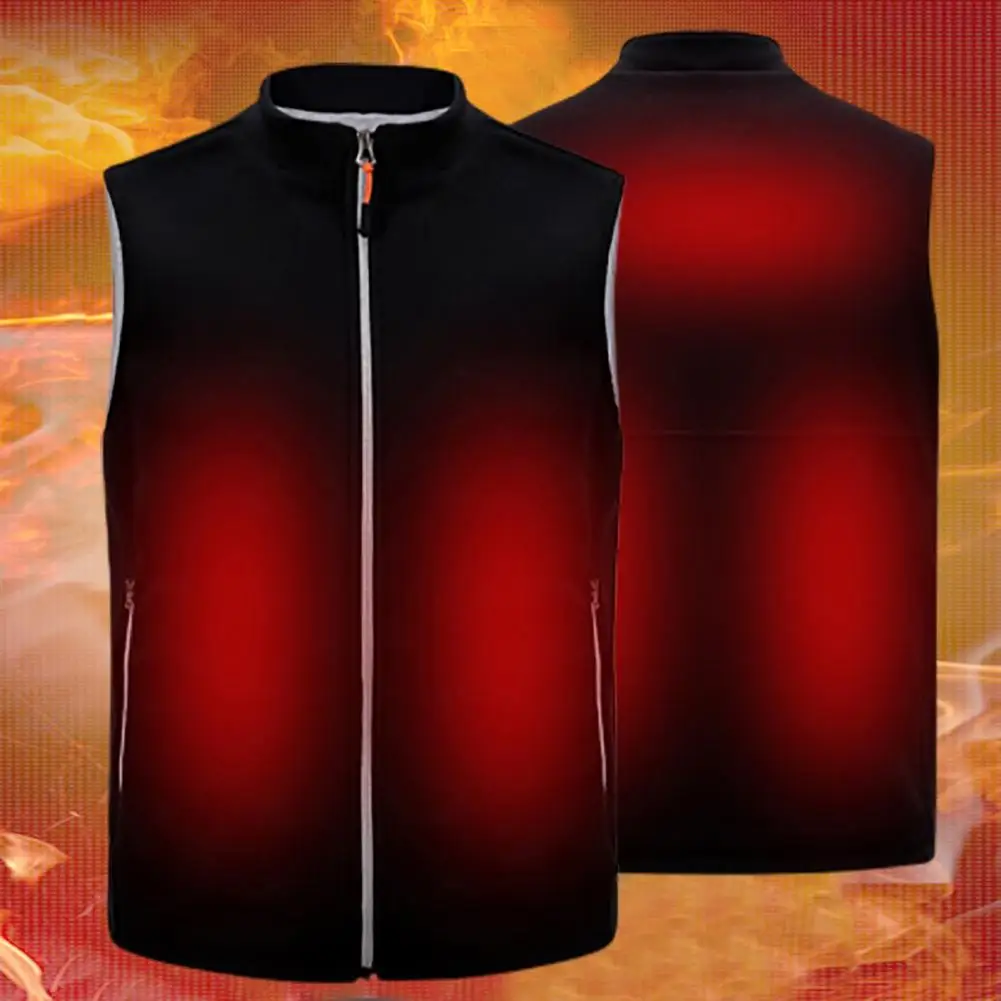 Outdoor USB Infrared Heating Vest Jacket Men Winter Electric Heated Vest Waistcoat For Sports Hiking