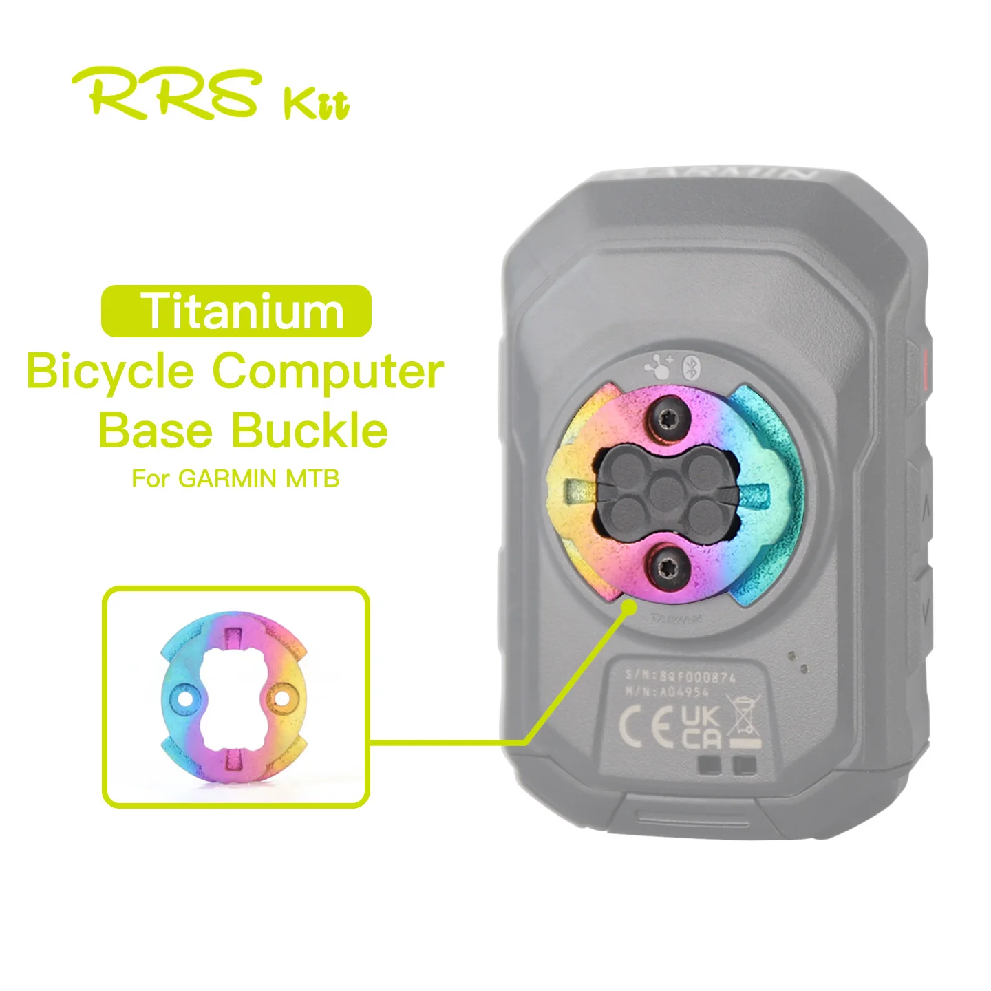 RRSKIT 자전거 컴퓨터 뒷면 커버 수리 부품 Garmin MTB 나일론 알루미늄 합금 티타늄 GPS베이스