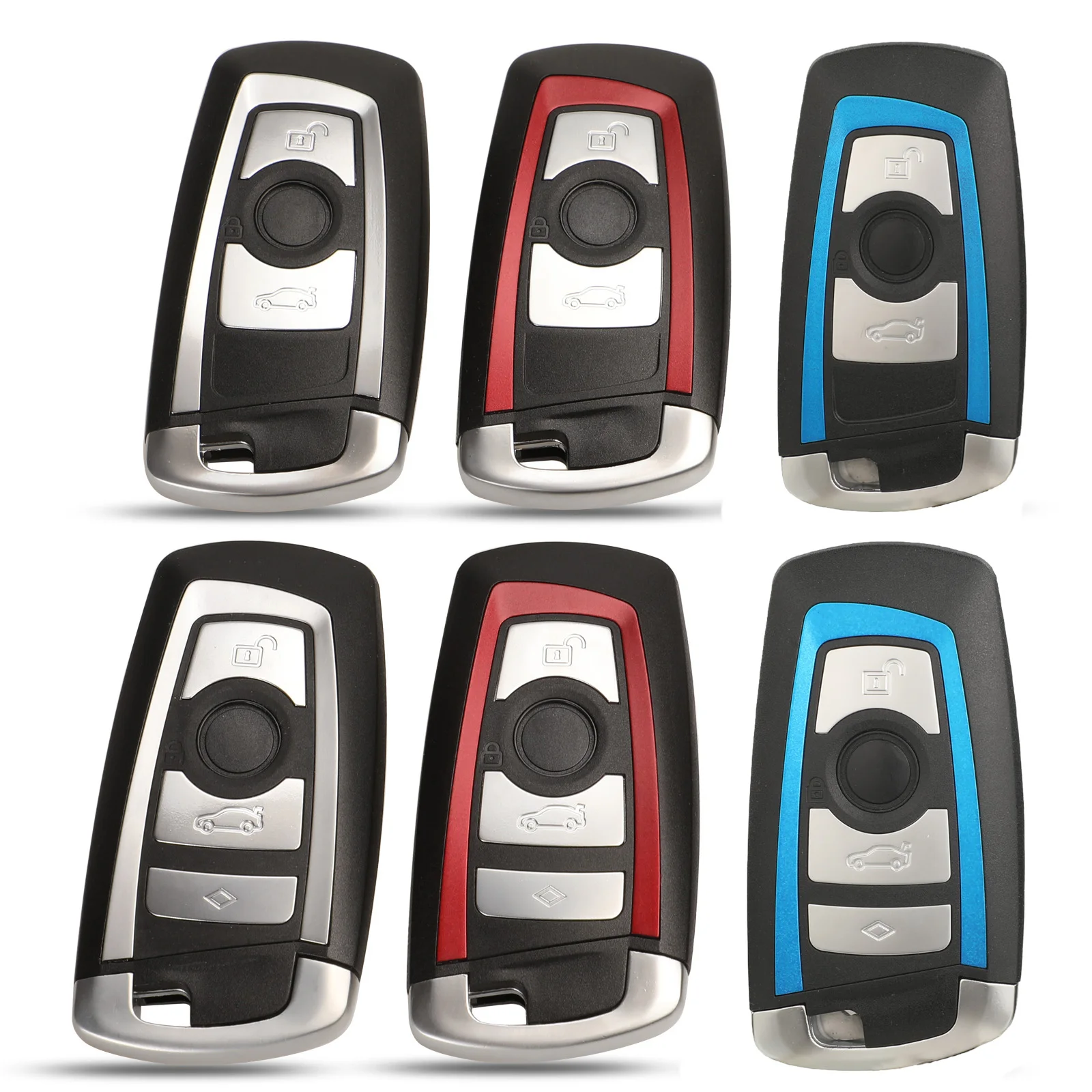 Jingyuqin Fob für BMW Fem F 3 7 5 Serie E90 E92 E93 E91 X5 Taste Smart Remote Key Shell Fall Fob Auto Schlüssel Neuankömmling