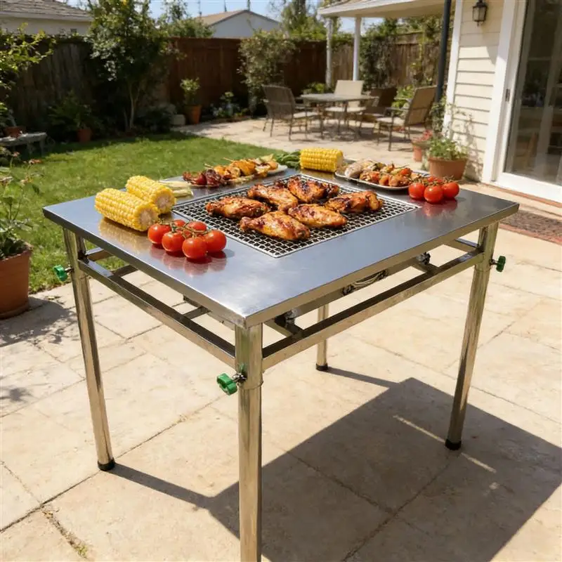table-de-barbecue-en-acier-inoxydable-pour-l'exterieur-table-a-charbon-de-bois-table-de-repas-pour-le-camping-les-voyages-la-cuisine-grande-capacite-pour-plus-de-5-personnes
