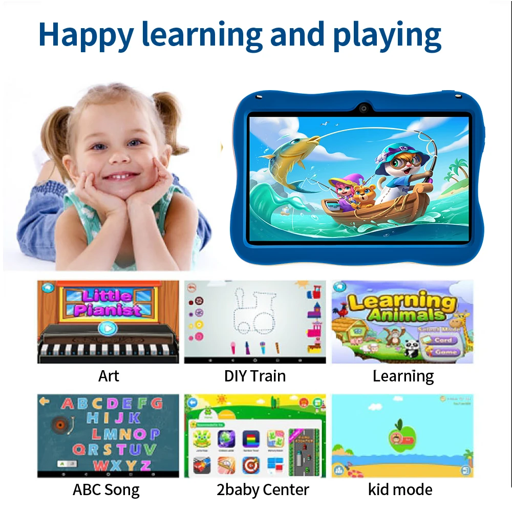 Original New Cartoon Android Gaming Tablet 4GB RAM 64 ROM Suitable for Children's Tablets as Birthday Gifts Android 9 System