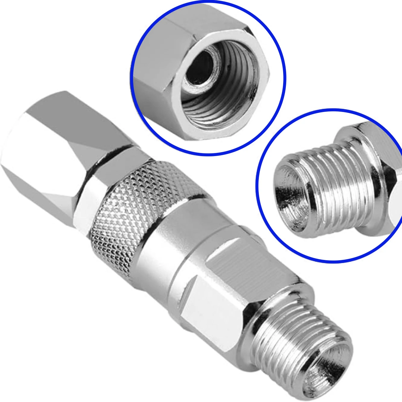 2 PCS 360 Degree Rotation 1/4-Inch Spray Guns Swivel Joint, High Pressure Spray Guns Swivel Joint for Paint Sprayers Hose