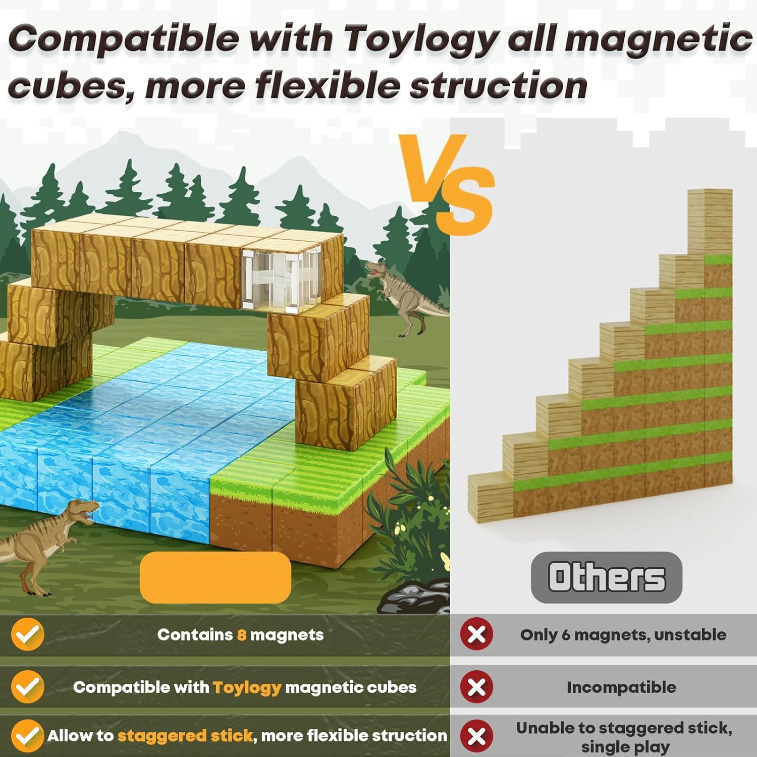 幼児用磁気ブロック玩具セット,100個,マイン,マグネットワールド,ステム,モンテッソーリ,感覚キューブ,男の子と女の子へのギフト