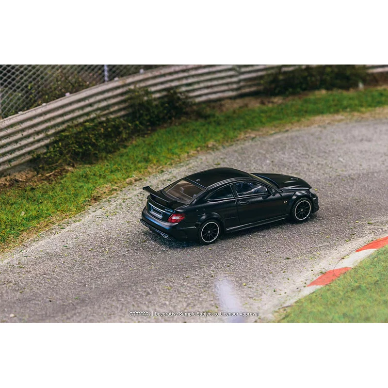 PreSale TW 1:64 C63 Coupe Black Series Matte Black Diecast Diorama Car Model Collection Toys Tarmac Works