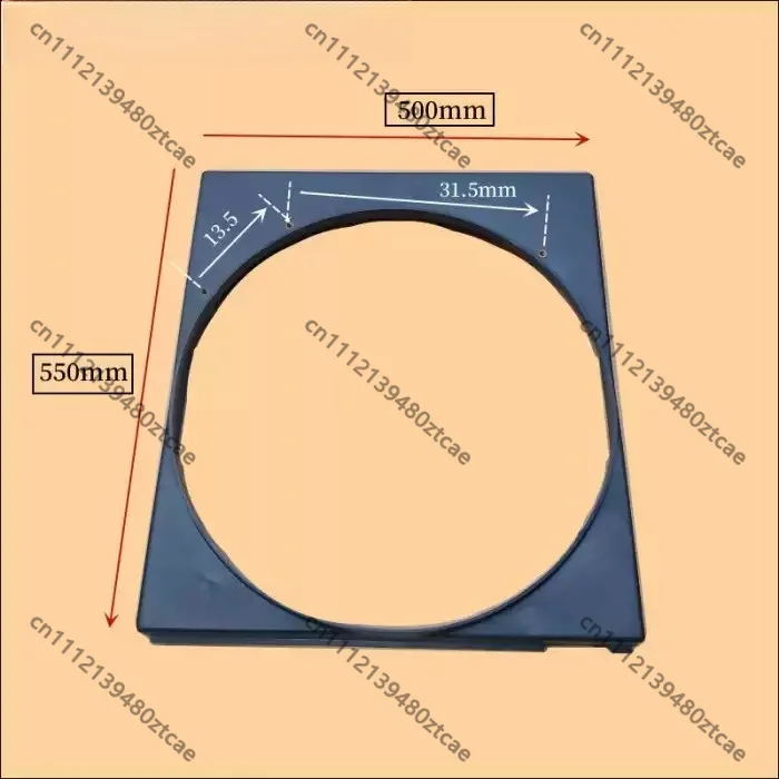 Overhaul Spare Radiator Wind Deflector Assembly For 30KW Diesel Generator 400 4102 Enginee