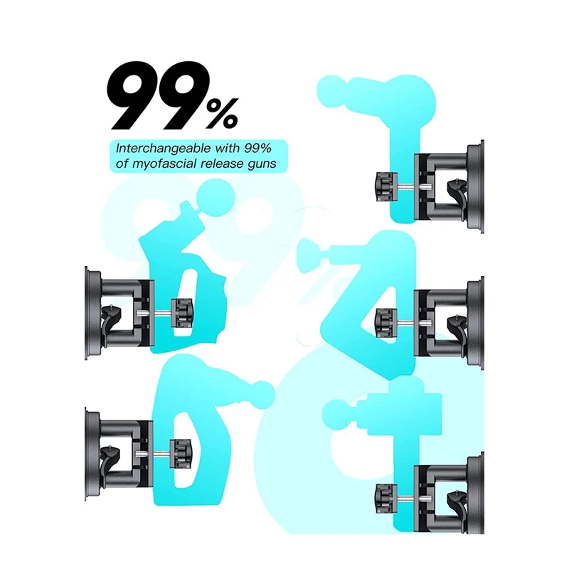 Новый держатель для фасциального пистолета, частная модель, кронштейн на присоске, фасциальный пистолет через резиновый фиксирующий кронштейн из ПЭТ