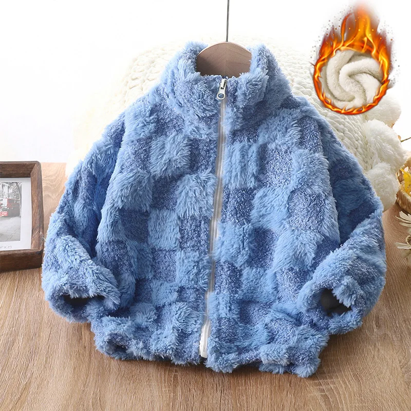 Kids Winter Thick Warm Coats Boys Girls Stand Collar Zipper Jackets Baby Fleece Outerwear Children Daily Casual Cardigans 4 Kids Winter Thick Warm Coats Boys Girls Stand Collar Zipper Jackets Baby Fleece Outerwear Children Daily Casual Cardigans 4