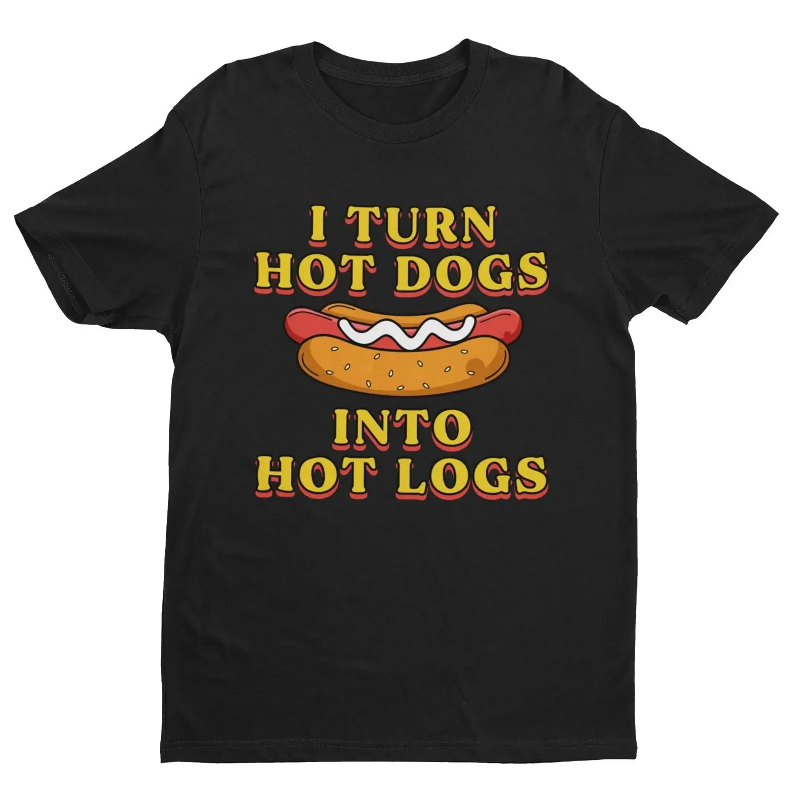 Funny Meme T Shirt Hot Dogs Logs Humor Out Of Pocket Satire Y2K Edgy Joke Dank vintage Washed Unisex Top For Everyday Wear