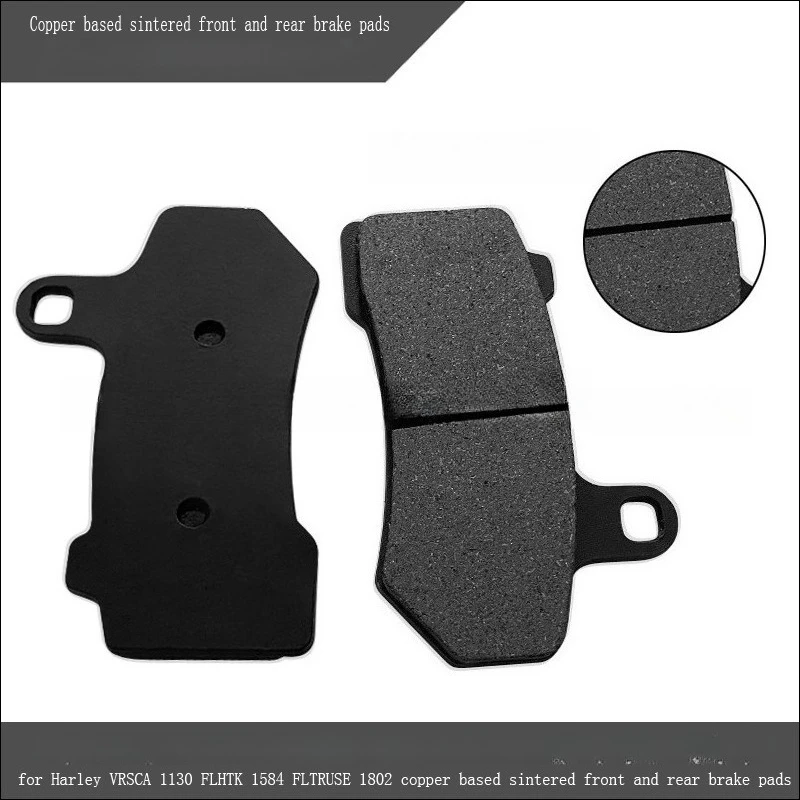 

For Harley VRSCA 1130 FLHTK 1584 FLTRUSE 1802 copper based front and rear brake pads