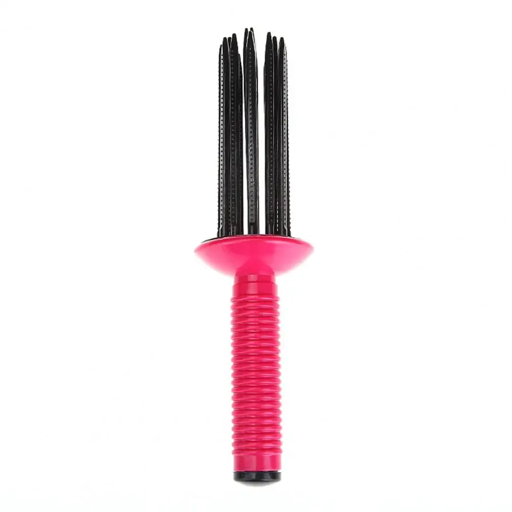 Stylish  Curling Comb Mini Air Volume Hair Fluffy Comb Heatless Round Curling Roll Comb for Barber Shop