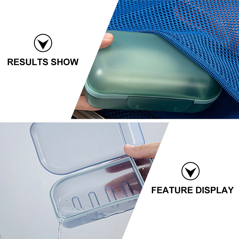 

4Pcs Leak Proof Travel Soap Box Portable Plastic Case Outdoor Soap Holder Container Compact Lightweight for Camping Travel
