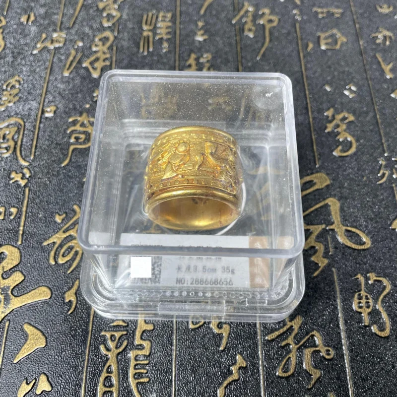 

Antique Gold-Plated Artwork with Lady Figure, Rotatable Artwork Ornament for Men