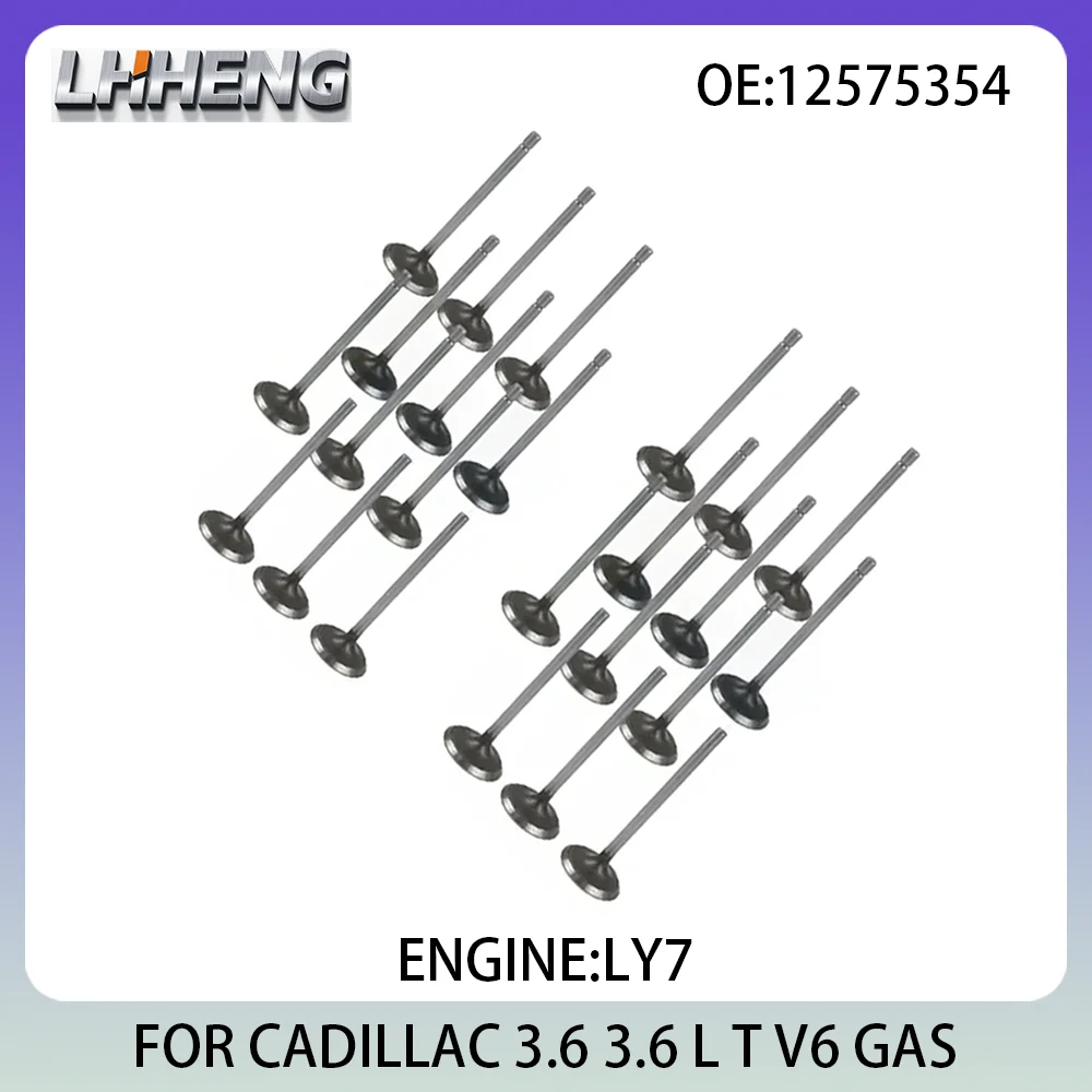 

24pcs New Intake & Exhaust Valve Kit For CADILLAC CTS SRX STS 3.6L 3.6 L T V6 GAS 2003-2008 12575352 641079 12575354 LY7