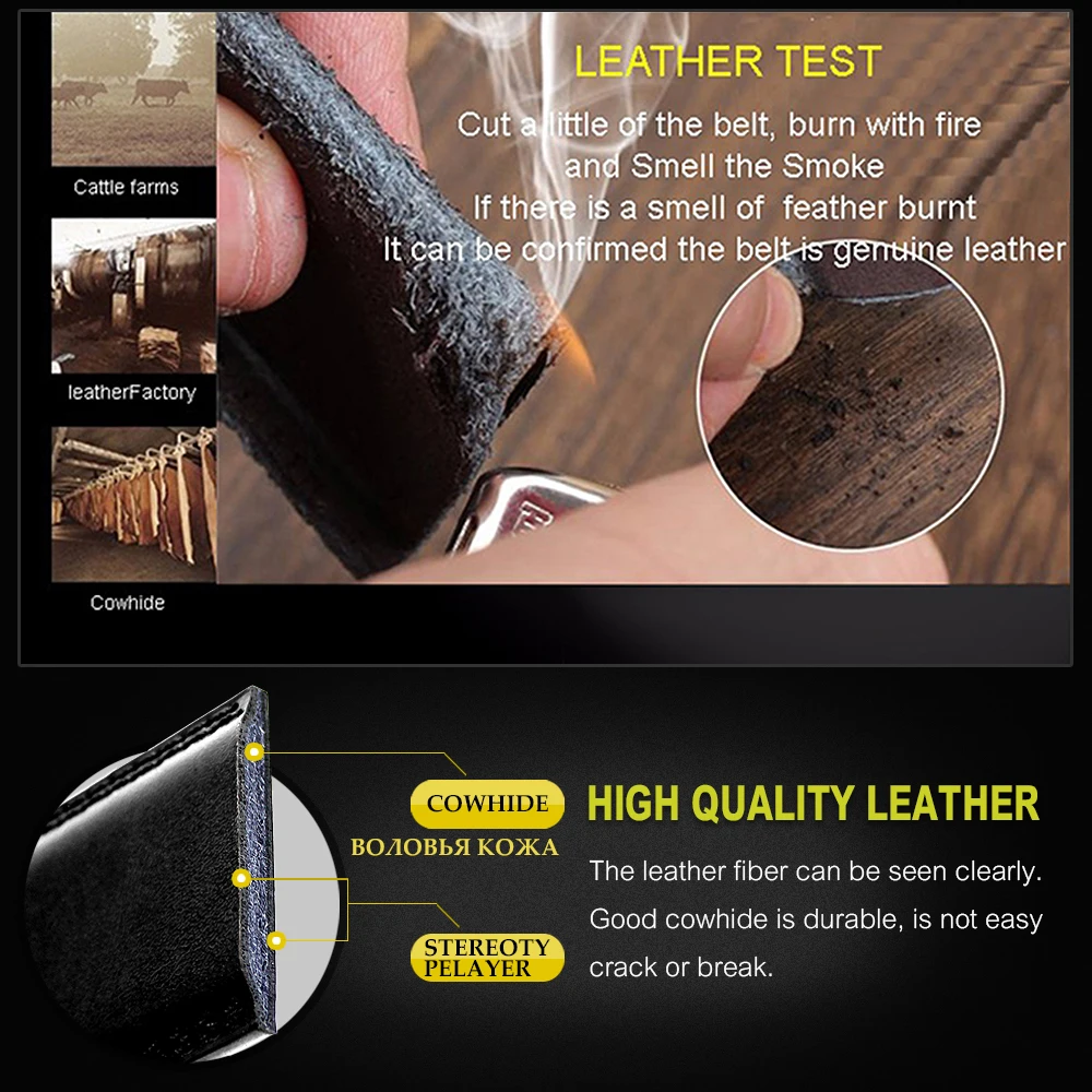 جلد طبيعي حزام أعلى جودة الرجال حزام الفاخرة مصمم أحزمة جلدية للرجال المعادن التلقائي مشبك الذكور أحزمة أنيقة #6