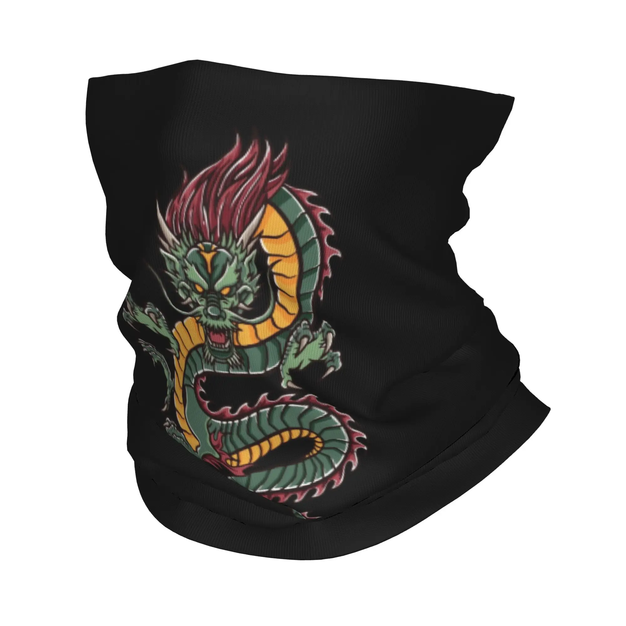 

Custom Chinese Dragon Tradition Asian Style Bandana Neck UV Protection Face Scarf Cover Women Men Folklore Mythology Headwear