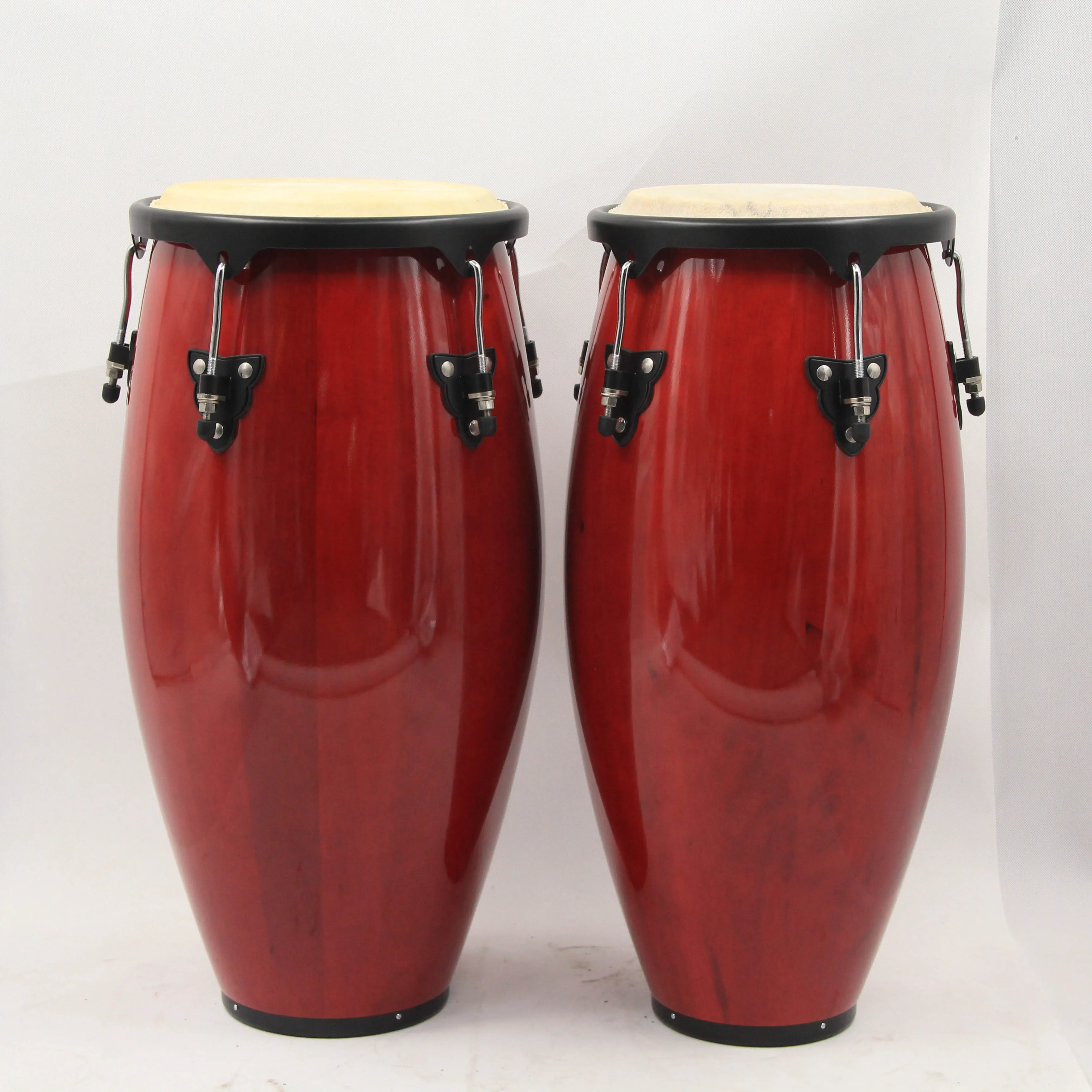 Percussion Rubber Wood 10 Inch +11 Inch Conga Drum Sets With Stand