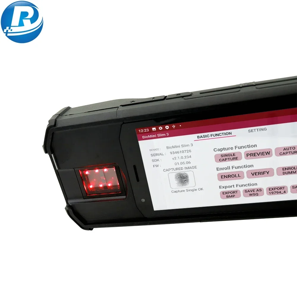 Biometric fingerprint and NFC reader android os Lte 4G industrial 5" handheld device