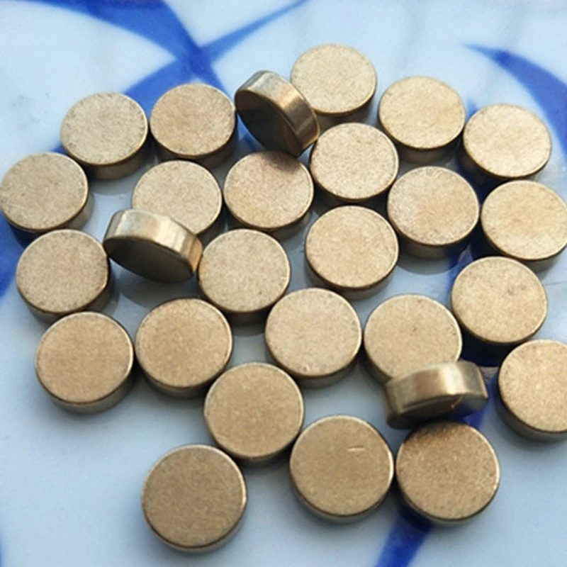 生真鍮8mm厚さ3mmの金属製プリント空白の丸いディスクチャームジュエリー製造用ペンダントネックレス