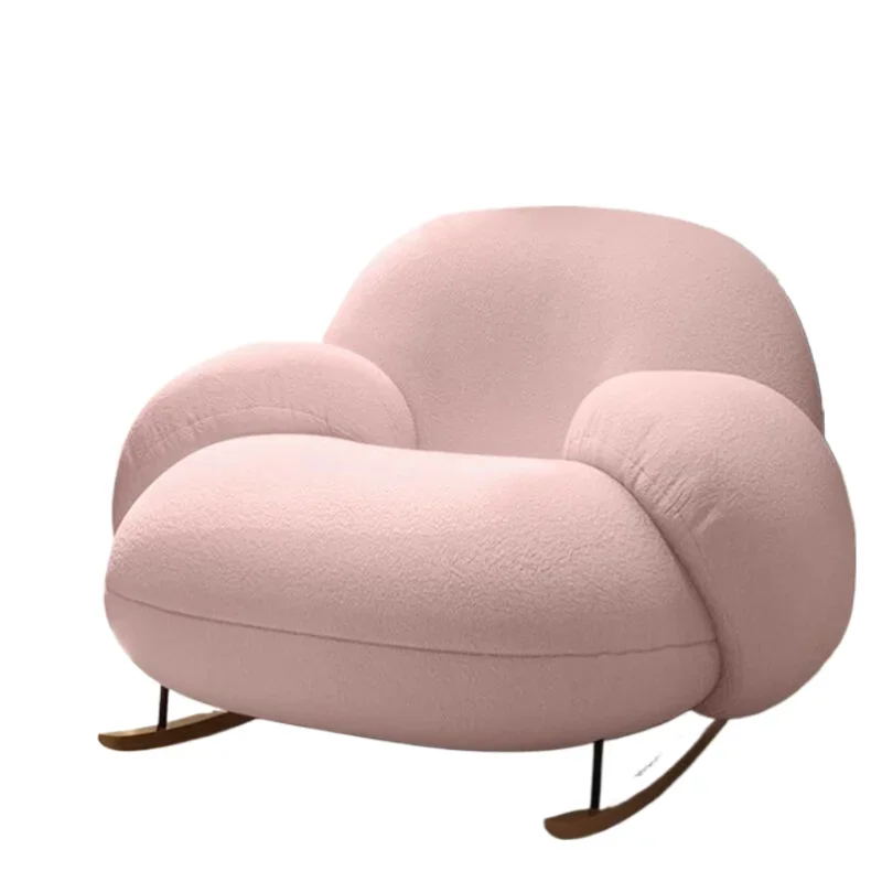 Podparcie pleców Różowe krzesła Nowoczesne urocze designerskie krzesło skandynawskie Lounge Recliner Luxury Sillones Modernos Para Sala Home