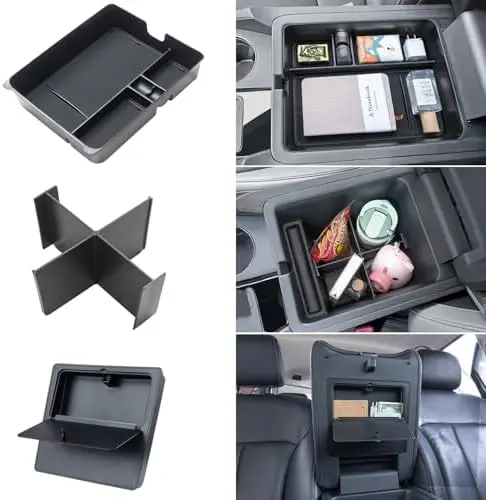 

PIMCAR 3-Pc Console Organizer for 2023-2026 Pilot, Passport, Ridgeline - ABS Storage Box & Divider