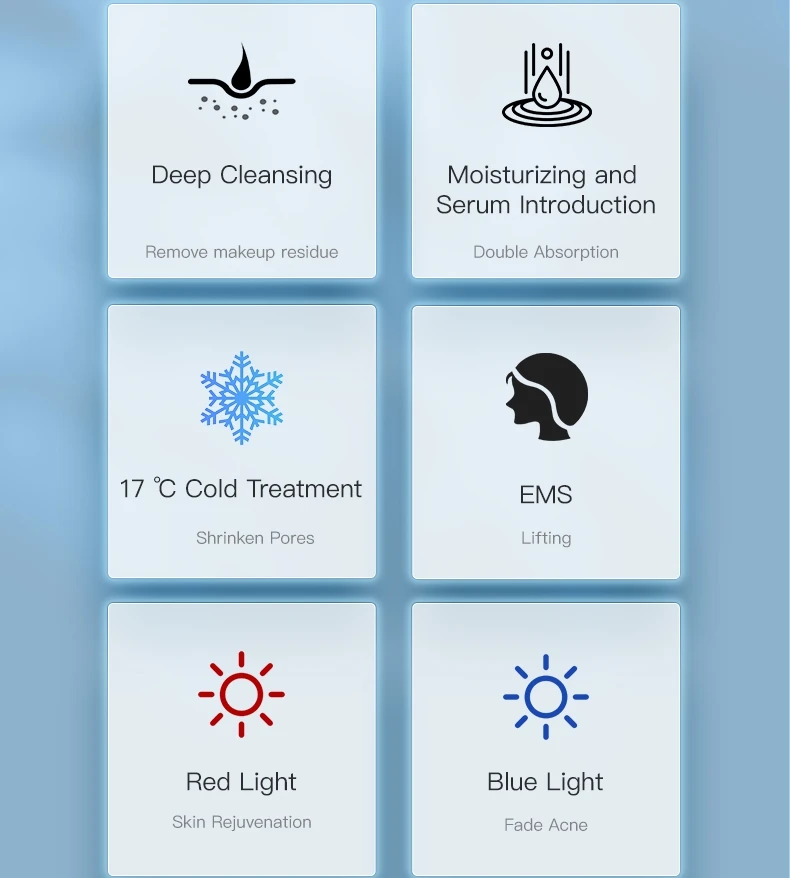 New Design Beauty Device Face and Neck Lifting Massage  Hot &cold  EMS Facial Massage