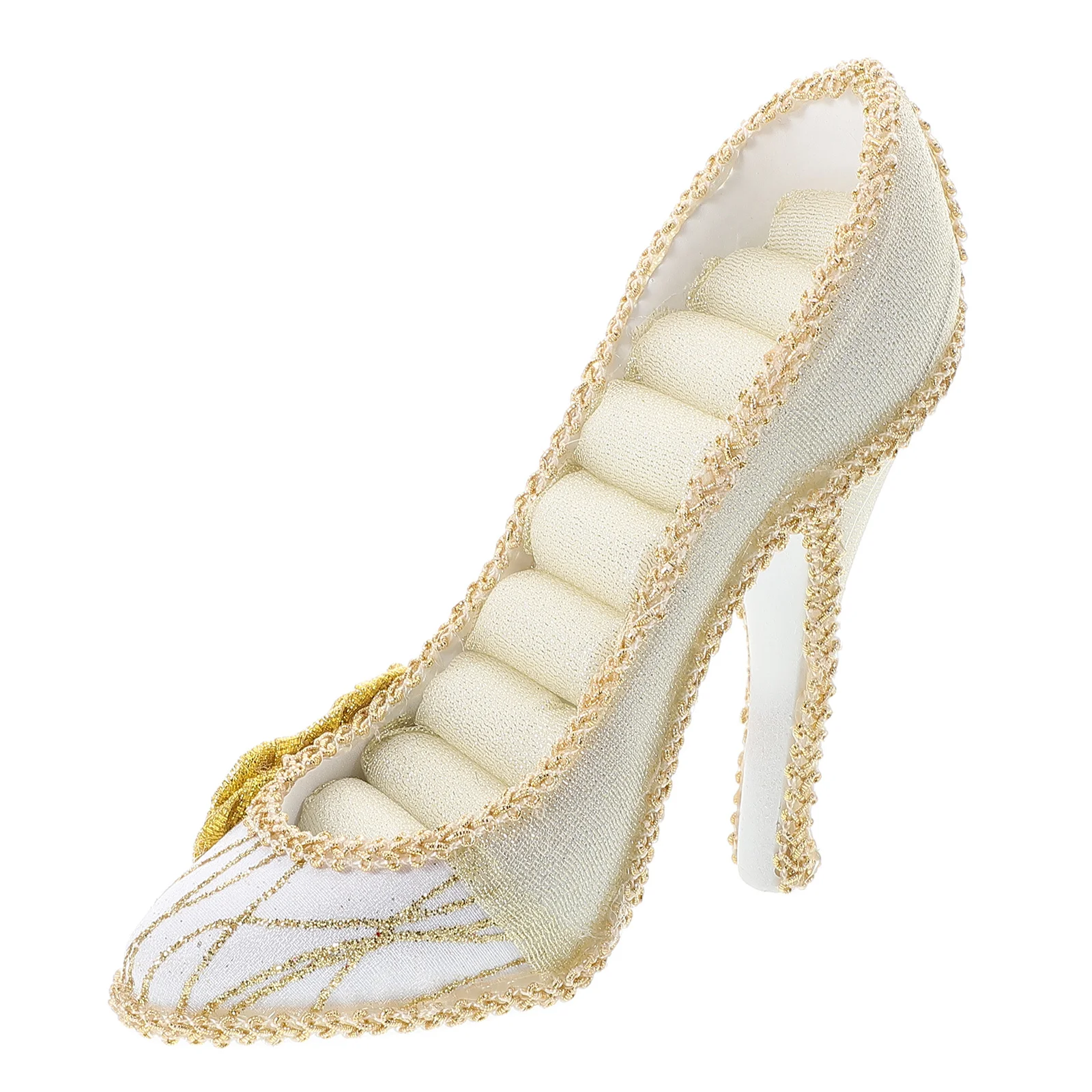 

High Heel Shoe Jewelry Display Stand Glitter Rings Organizer Earring Holder Small Jewelry Rack Table Retail Storage Showcase