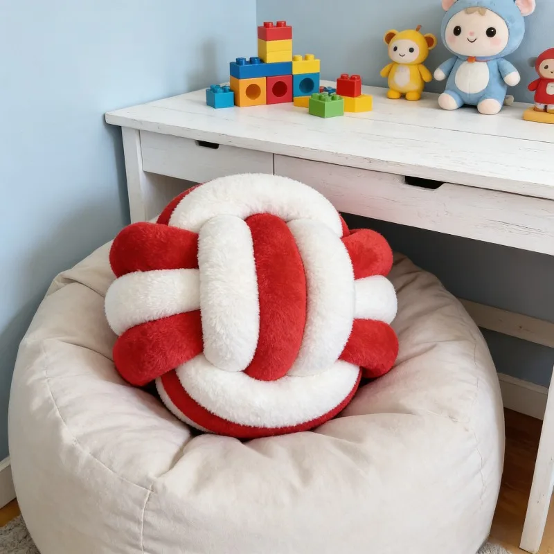 

Nordic Knotted Ball Cushion Sofa Pillow Woven Throw Decoration Bay Window Mat Luxury Bedroom