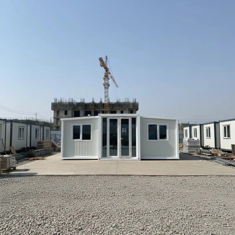 YG Customized 20/40ft Expandable Container House Double Wing Prefab Modular Camp House For Construction Site Worker Dormitory Po