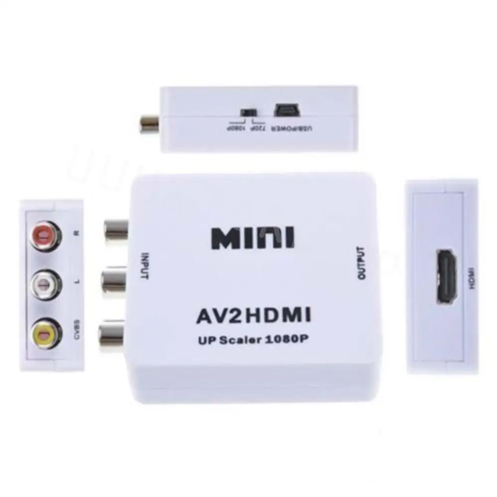 Mini HDMI to AV Converter 3RCA Composite TV/PC/PS3/Blue-ray DVD 1080P For FPV Airplane