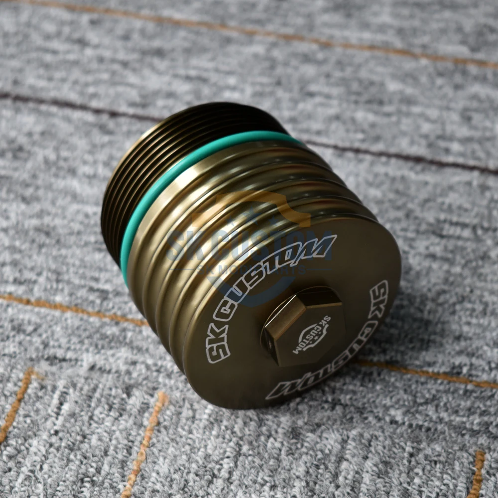 

Compatible with For Mercedes-Benz M272 M273 oil filter shell forged aluminum alloy cover Engine Car Modification
