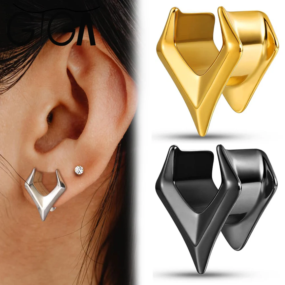 

Giga 2PCS Cool 316L Stainless Steel Ear Tunnels Plugs Spiral Saddle Gauges For Earlobe Expander Piercing Body Jewelry Gift