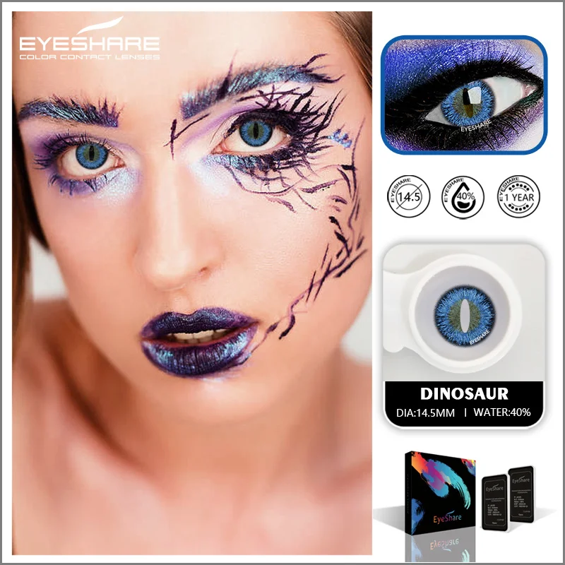 EYESHARE 1pair Anime Cosplay Color Contact Lenses For Eyes Blue Multicolored Eye Color Lens Beauty Red Colored Eye Lenses Yearly