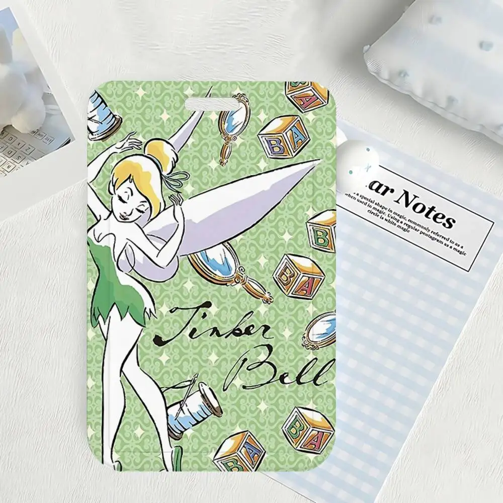 Cute T-Tinker B-Bell ID Badge Card Holder Lanyard Kids Credit Card Case Neck Strap Door Card Holder Credentials Gift