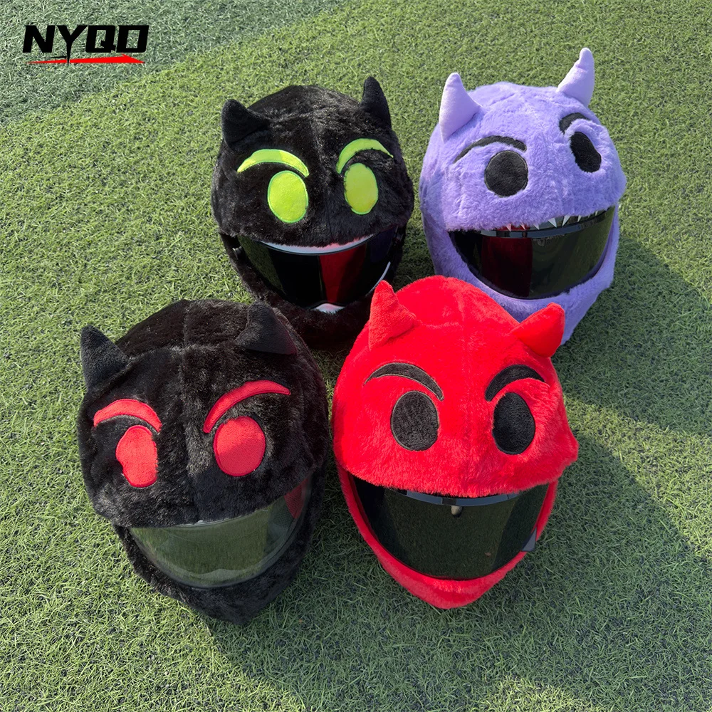 

Spot Plush Personality Animal Helmet Protective Cover Locomotive Front Accessories Trailer Demon Series Headgear