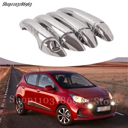 Gloss Black Door Handle Cover Sticker Trim For Hyundai I10 Grand I10 X 14-20car Sticker Car-Styling Accessories Cover Auto Parts