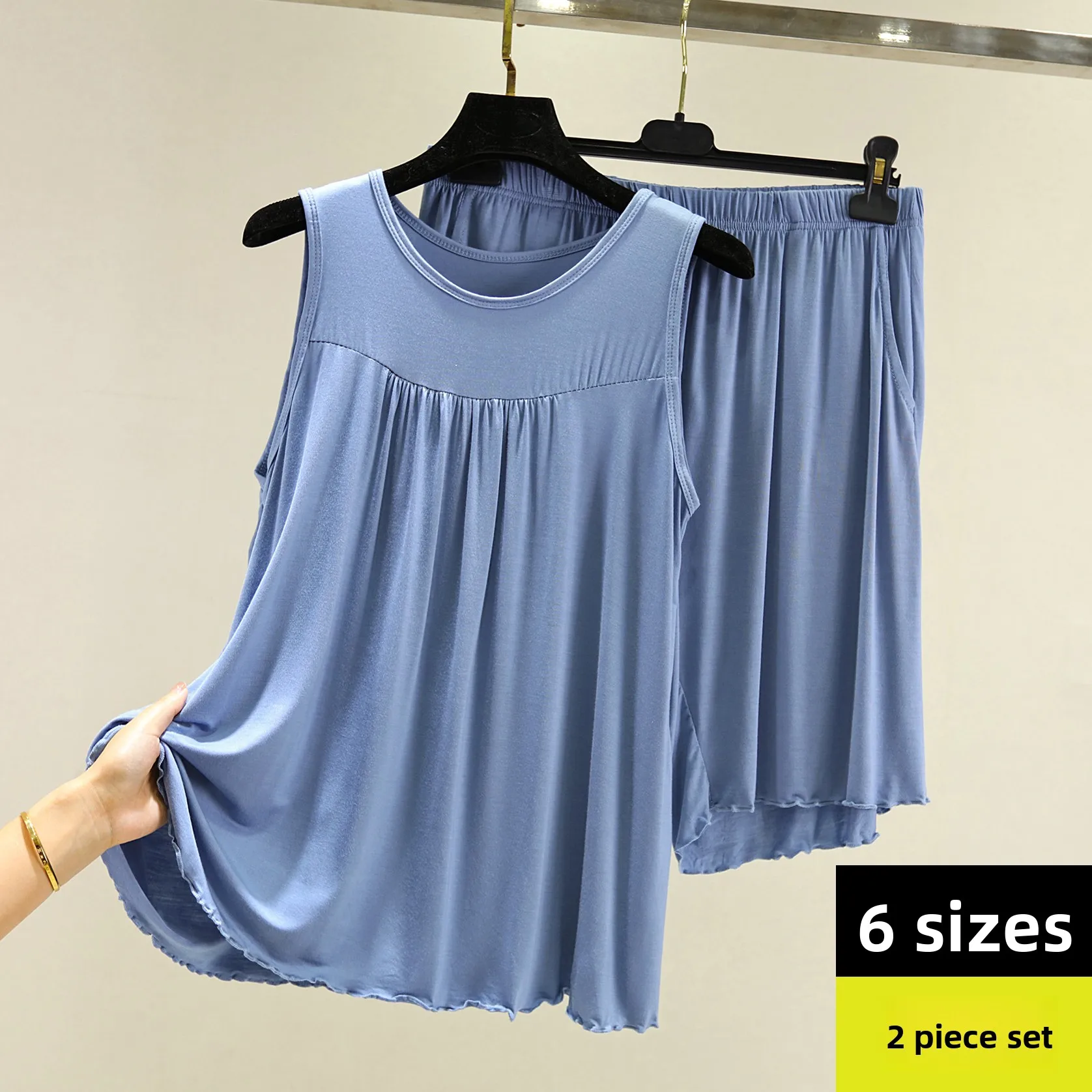 طقم ملابس مشروط للسيدات صيفي فضفاض مقاس كبير قاعدة سفيل سترة منزلية غير رسمية مكونة من قطعتين طقم مريح للتنفس...