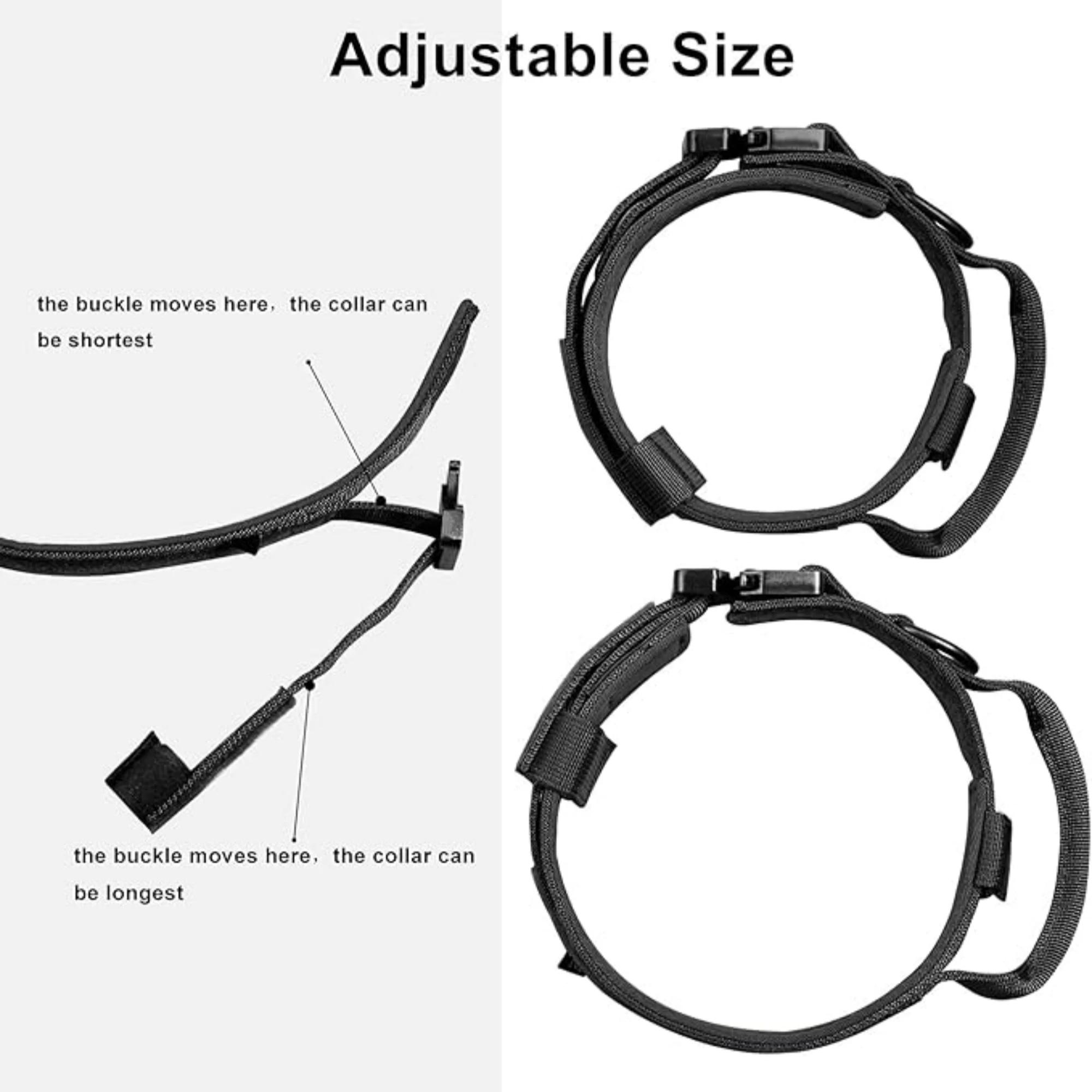 Dog collar nylon tactical collar pet outdoor large and medium-sized military dog training tactical dog strap